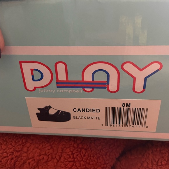 Jeffery Campbell Black Matte Platform Sandals - Picture 5 of 7